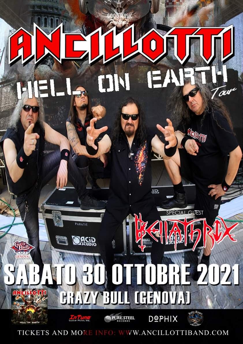Ancillotti, Hell On Earth Italian Tour, una nuova data al Crazy Bull Genova